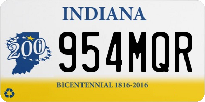IN license plate 954MQR