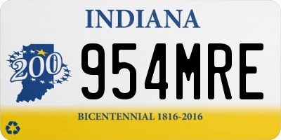 IN license plate 954MRE