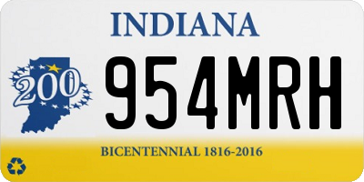 IN license plate 954MRH