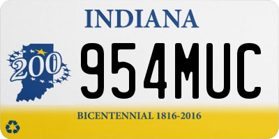 IN license plate 954MUC