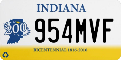 IN license plate 954MVF