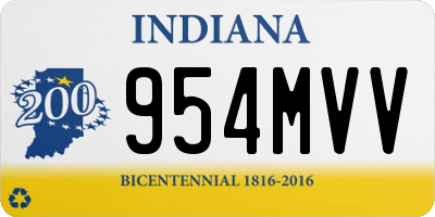 IN license plate 954MVV