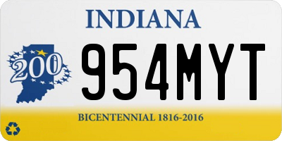 IN license plate 954MYT