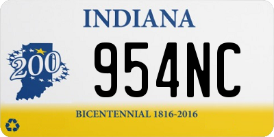 IN license plate 954NC