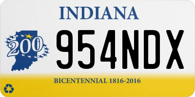 IN license plate 954NDX