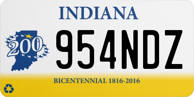 IN license plate 954NDZ