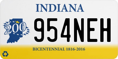 IN license plate 954NEH