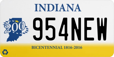 IN license plate 954NEW