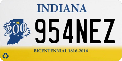 IN license plate 954NEZ