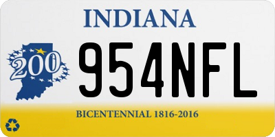 IN license plate 954NFL