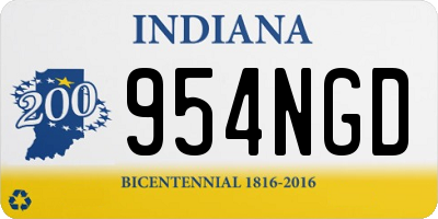 IN license plate 954NGD