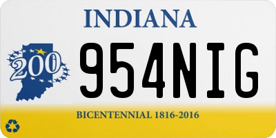 IN license plate 954NIG