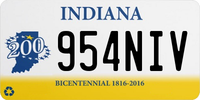 IN license plate 954NIV