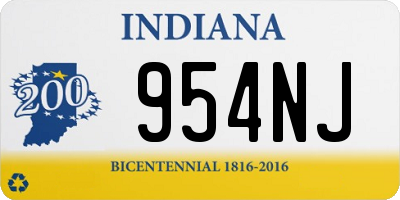 IN license plate 954NJ