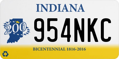 IN license plate 954NKC