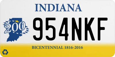 IN license plate 954NKF