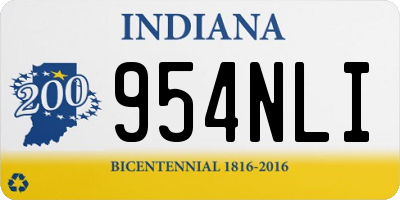 IN license plate 954NLI