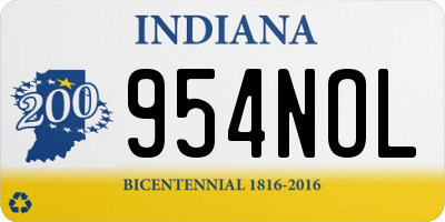 IN license plate 954NOL