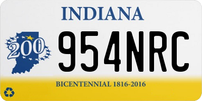 IN license plate 954NRC