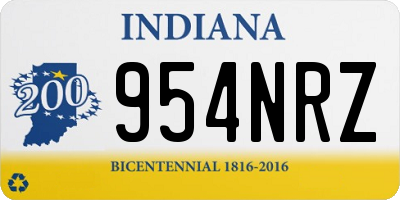 IN license plate 954NRZ