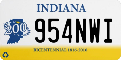 IN license plate 954NWI
