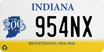 IN license plate 954NX