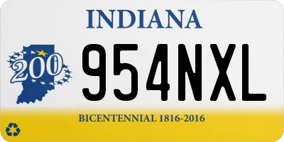 IN license plate 954NXL