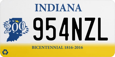 IN license plate 954NZL