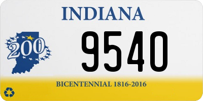 IN license plate 954O