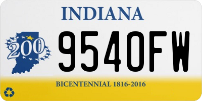 IN license plate 954OFW