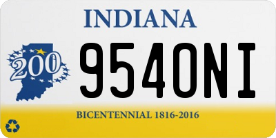 IN license plate 954ONI