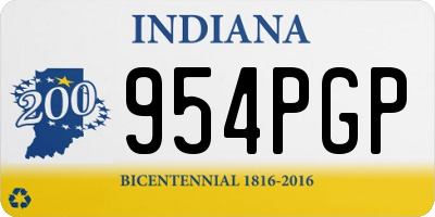 IN license plate 954PGP