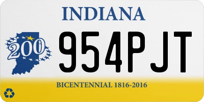 IN license plate 954PJT