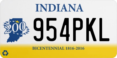 IN license plate 954PKL