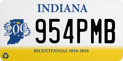 IN license plate 954PMB