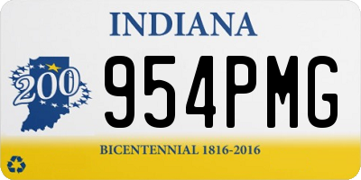 IN license plate 954PMG