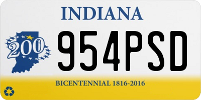 IN license plate 954PSD