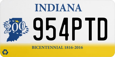 IN license plate 954PTD