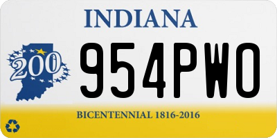 IN license plate 954PWO