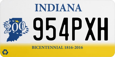 IN license plate 954PXH