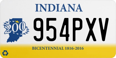 IN license plate 954PXV