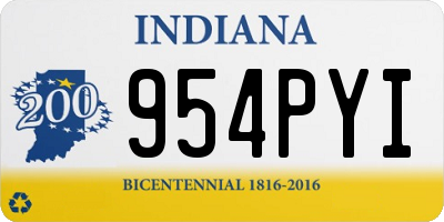 IN license plate 954PYI