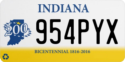 IN license plate 954PYX