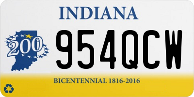 IN license plate 954QCW