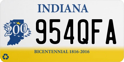 IN license plate 954QFA