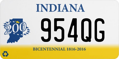 IN license plate 954QG