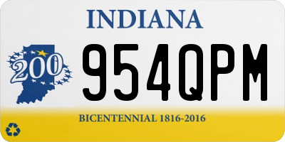 IN license plate 954QPM