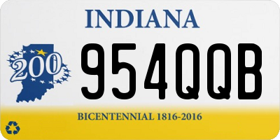 IN license plate 954QQB