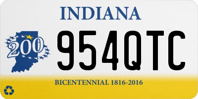 IN license plate 954QTC