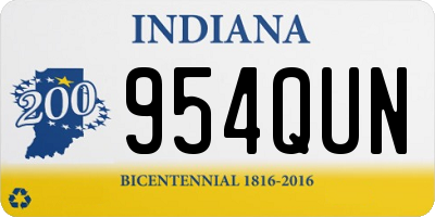 IN license plate 954QUN